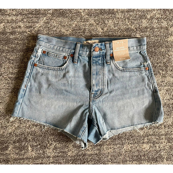 Madewell Pants - Madewell Womens 24 Relaxed Denim Shorts Light Wash Blue Cut Offs NWT K3